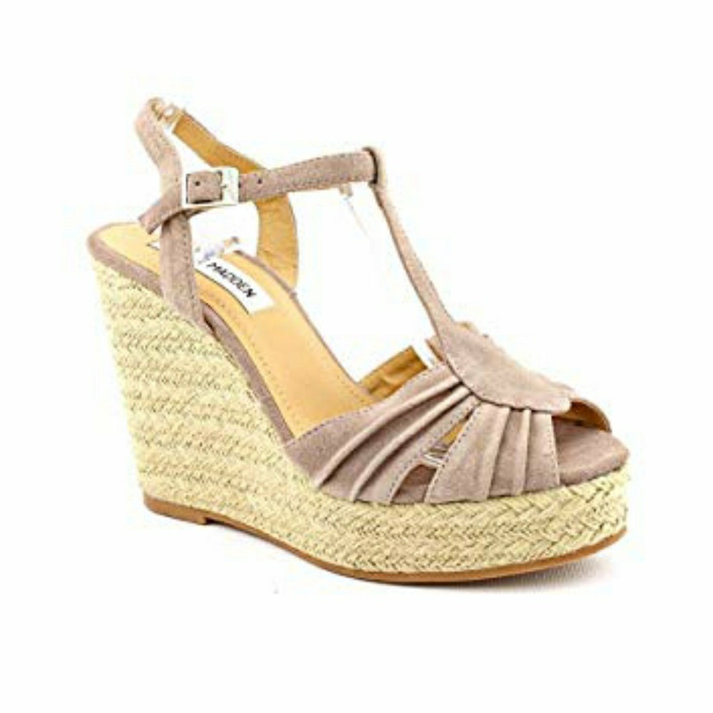 Steve Madden Women's Mammbow open toed wedges